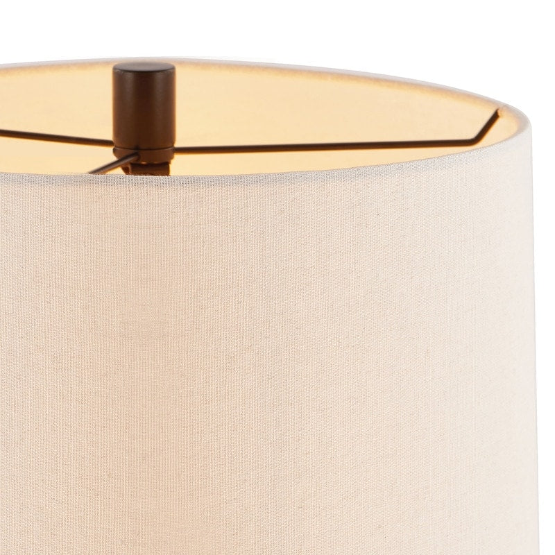 Lampada da tavolo KAWOTI in bronzo scuro da 26 pollici con porte USB, luce notturna