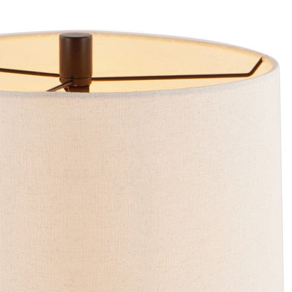 Lampada da tavolo KAWOTI in bronzo scuro da 26 pollici con porte USB, luce notturna