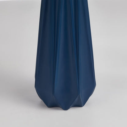 Lampada da tavolo blu KAWOTI 27 con paralume in tessuto