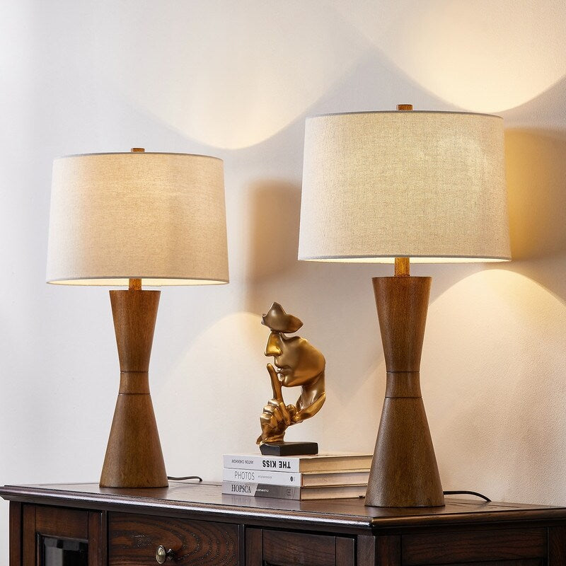 Set di lampade da tavolo KAWOTI 27 Distressed (set di 2)