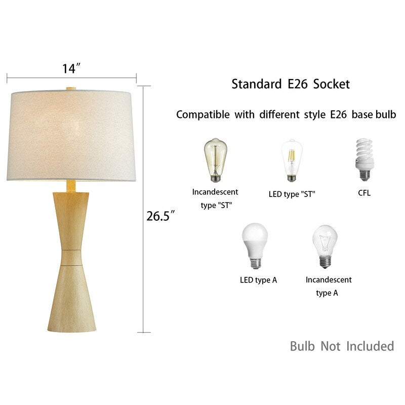 Set di lampade da tavolo KAWOTI 27 Distressed (set di 2)