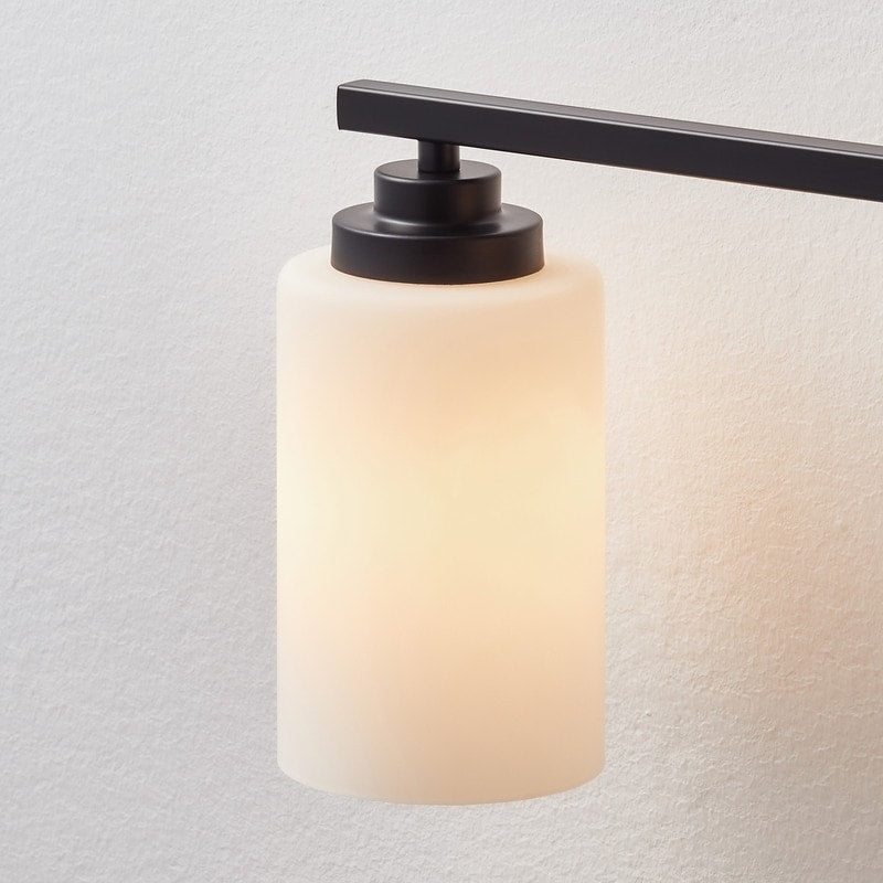 Lampada da bagno dimmerabile KAWOTI a 3 luci con vetro bianco satinato
