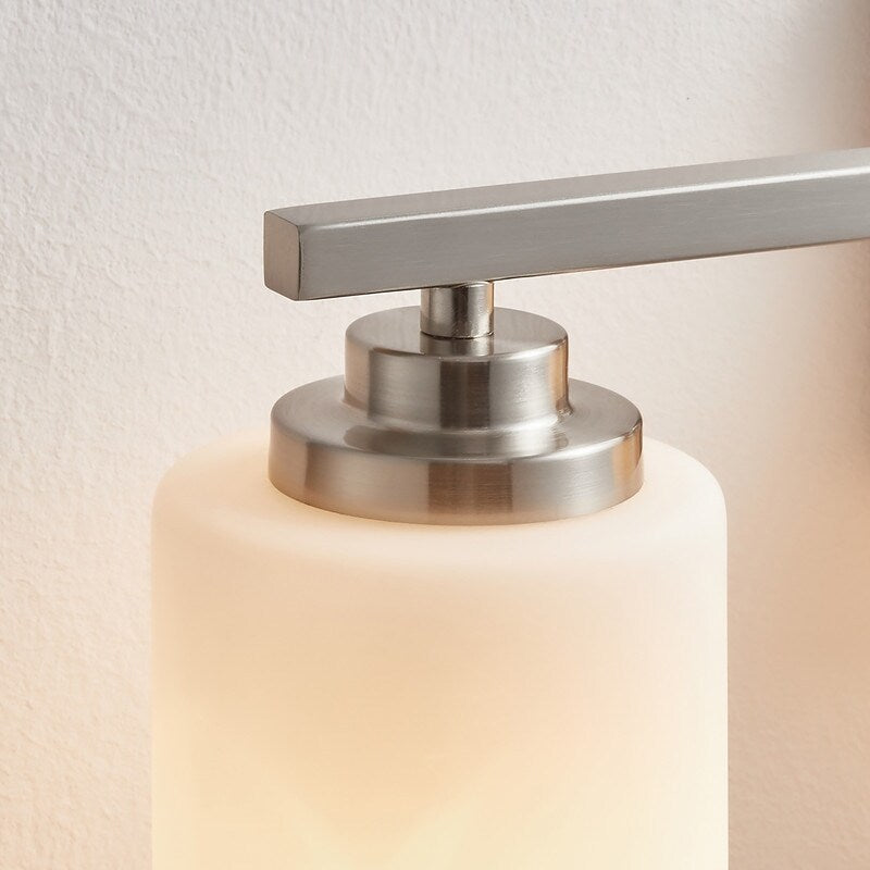 Lampada da bagno dimmerabile KAWOTI a 3 luci con vetro bianco satinato