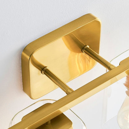 Lampada da bagno moderna KAWOTI da 29 pollici a 4 luci con paralumi in vetro trasparente