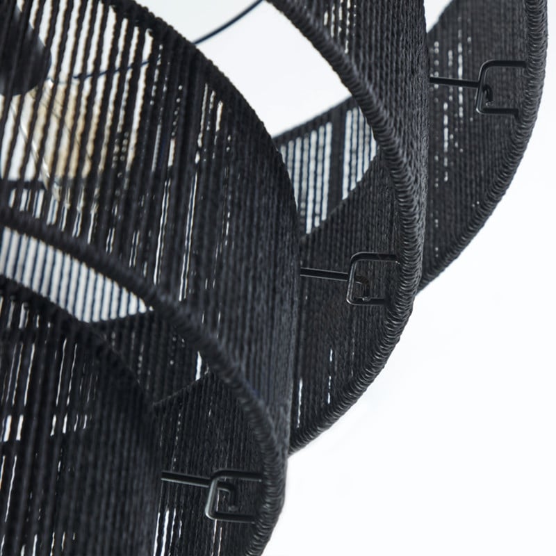 Lampada a sospensione bohémien KAWOTI, larghezza 26, 5 luci e 4 livelli