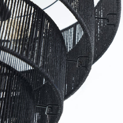 Lampada a sospensione bohémien KAWOTI, larghezza 26, 5 luci e 4 livelli