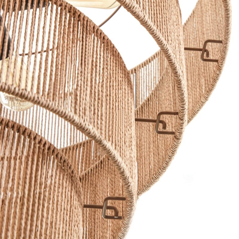 Lampada a sospensione bohémien KAWOTI, larghezza 26, 5 luci e 4 livelli