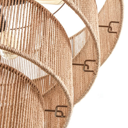 Lampada a sospensione bohémien KAWOTI, larghezza 26, 5 luci e 4 livelli