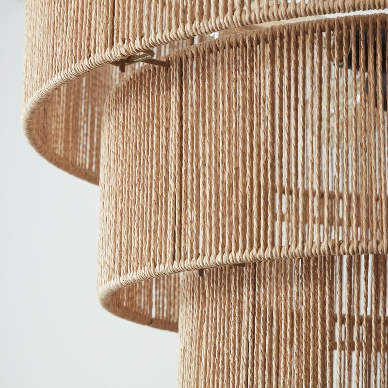 Lampada a sospensione bohémien KAWOTI, larghezza 26, 5 luci e 4 livelli