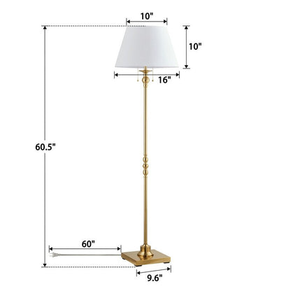 Lampada da terra KAWOTI da 60,5'' a 2 luci con paralume in tessuto Empire