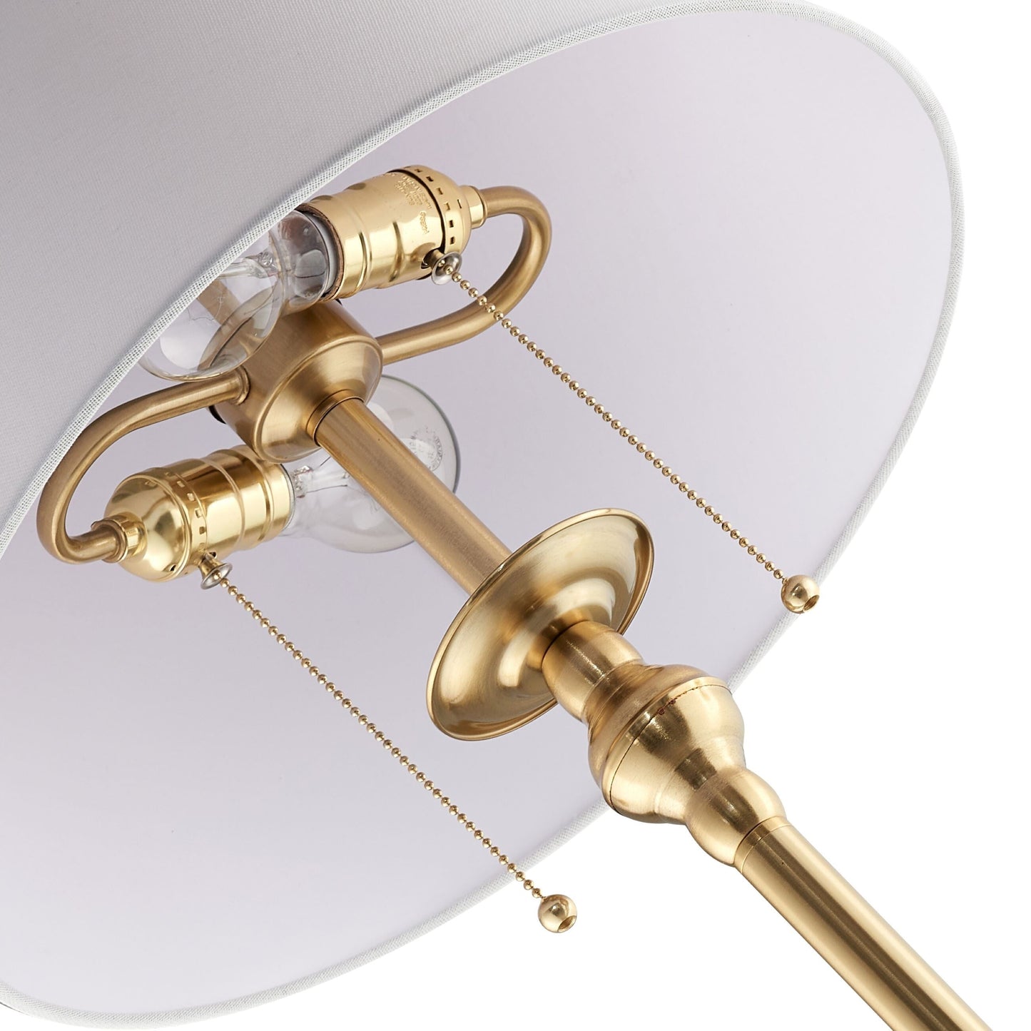 Lampada da terra KAWOTI da 60,5'' a 2 luci con paralume in tessuto Empire