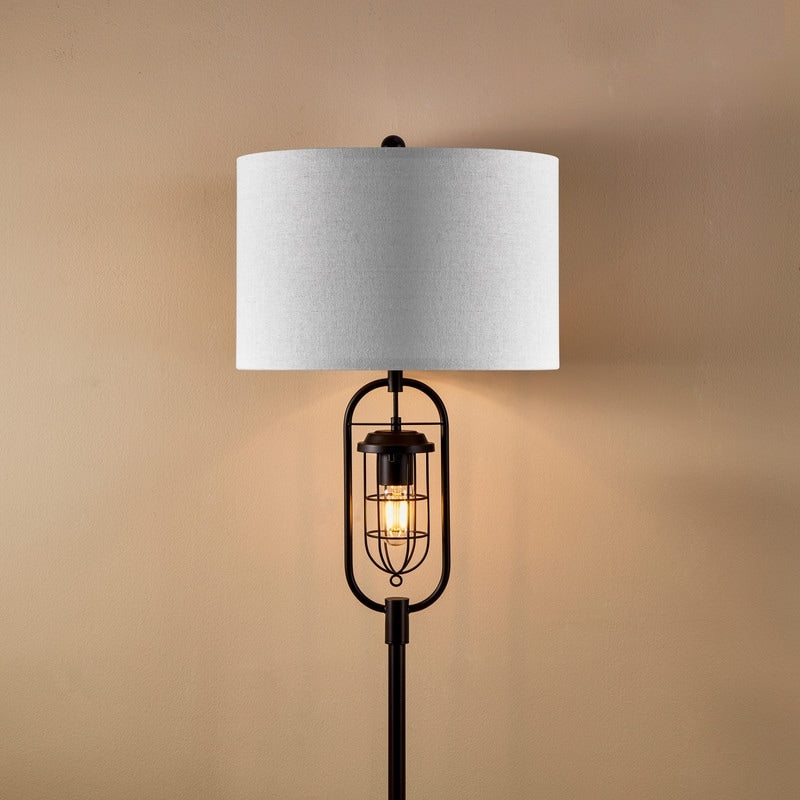 Lampada da terra standard in bronzo KAWOTI da 62,5 pollici con luce notturna