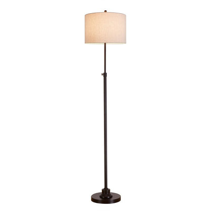 Lampada da terra orientabile standard KAWOTI 63.5 con paralume in tessuto e lino