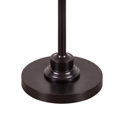 Lampada da terra orientabile standard KAWOTI 63.5 con paralume in tessuto e lino