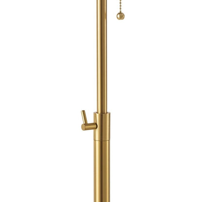 Lampada da terra moderna regolabile KAWOTI da 65 pollici con paralume a tamburo bianco