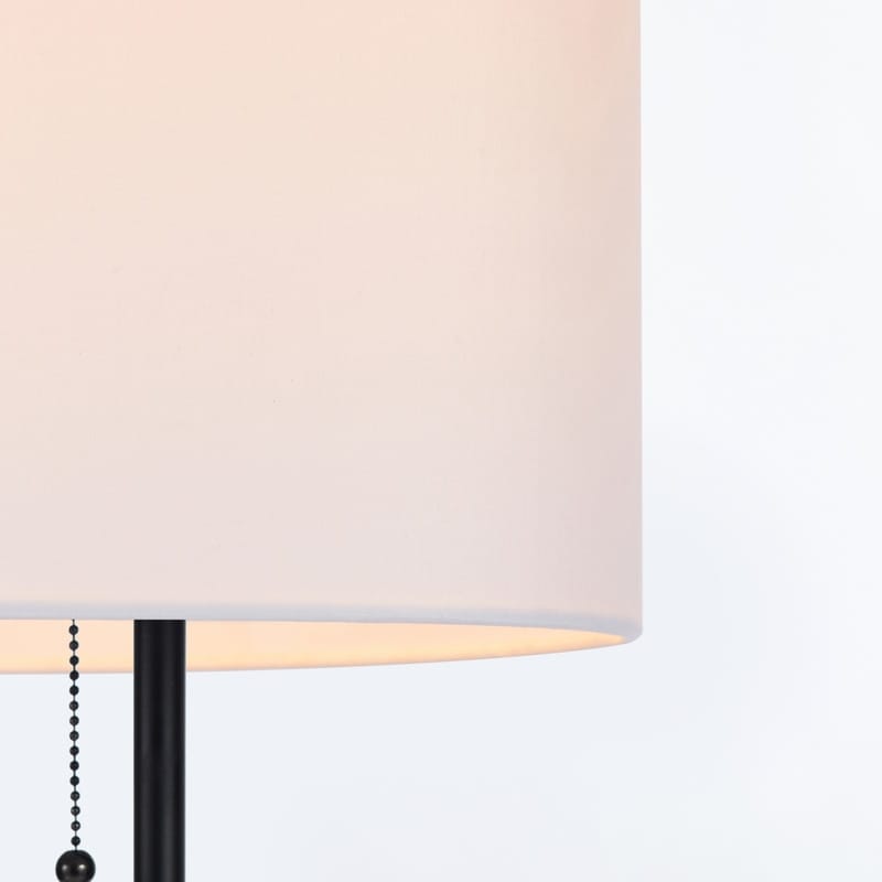 Lampada da terra moderna regolabile KAWOTI da 65 pollici con paralume a tamburo bianco