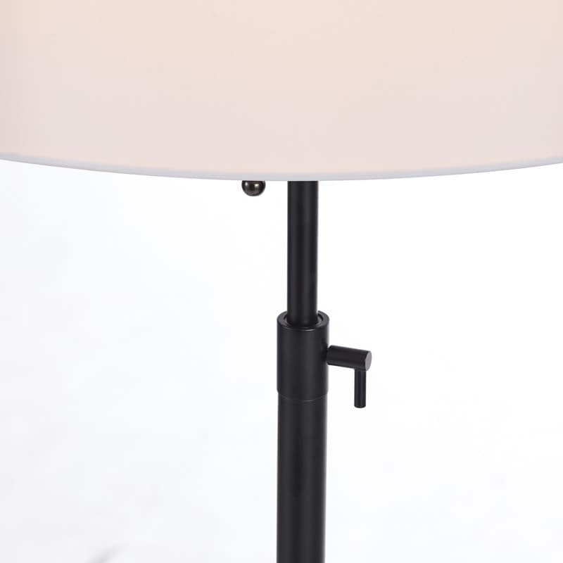 Lampada da terra moderna regolabile KAWOTI da 65 pollici con paralume a tamburo bianco