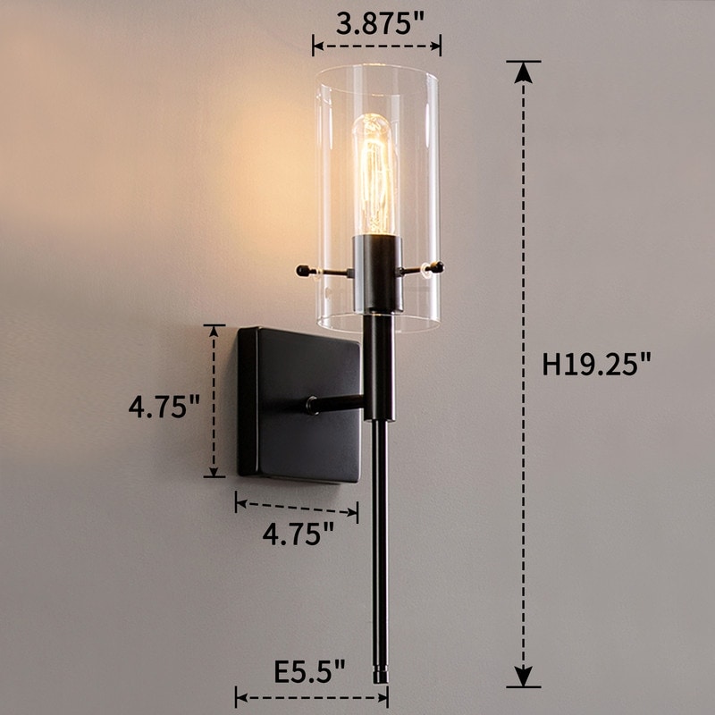 Set di applique da parete dimmerabili KAWOTI da 5,5 pollici di larghezza a 2 luci (set di 2)