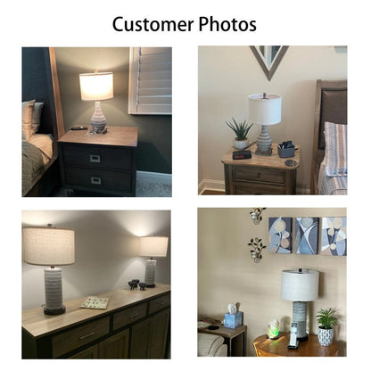 Set di lampade da tavolo KAWOTI con controllo touch e porte USB (set da 2)