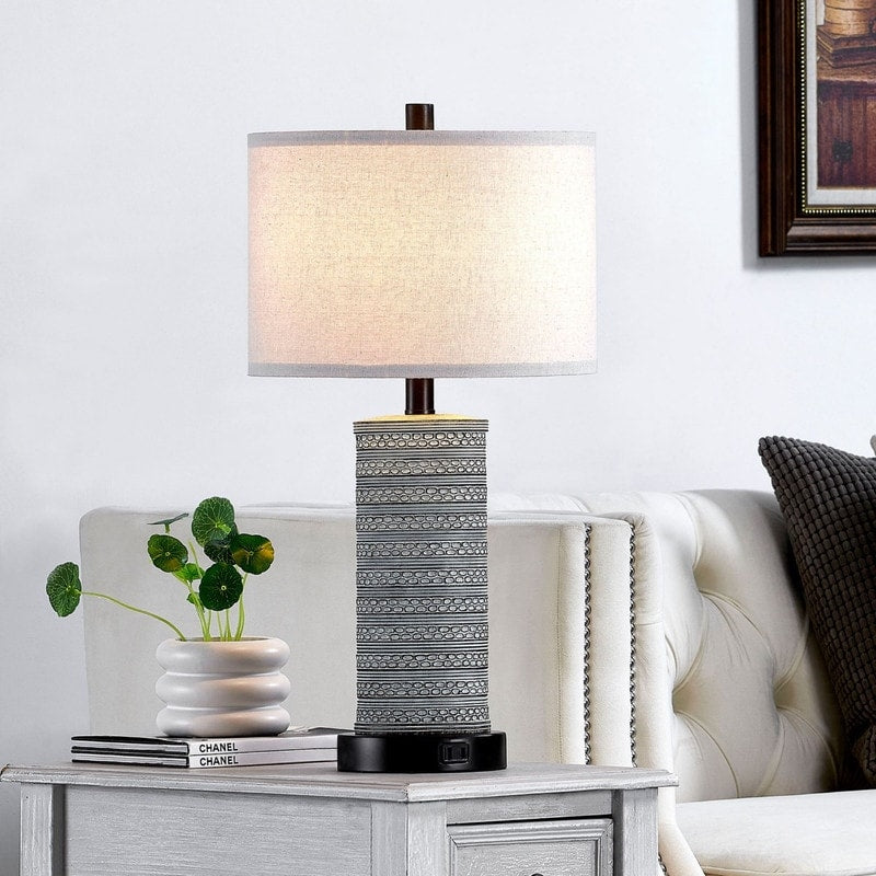 Set di lampade da tavolo KAWOTI con controllo touch e porte USB (set da 2)