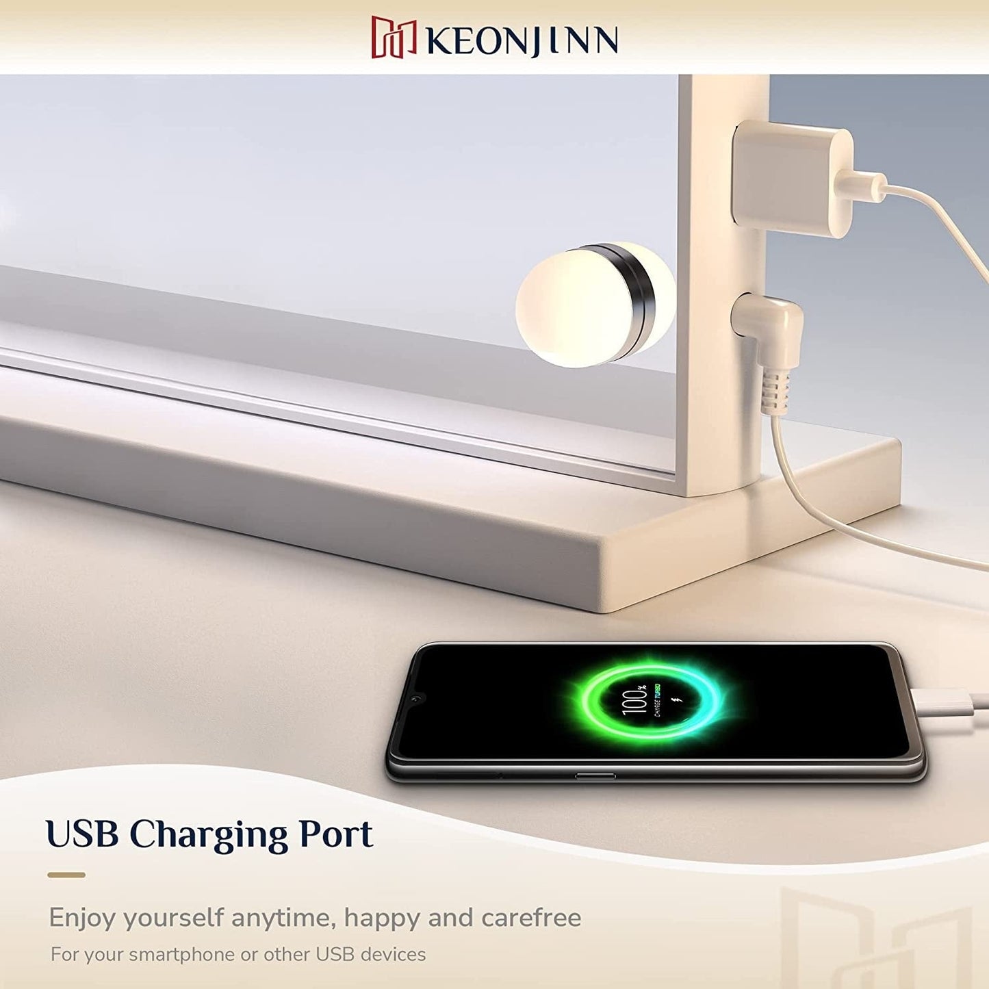 Specchio da trucco LED Keonjinn Hollywood con 15/18 luci LED