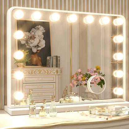 Specchio da trucco LED Keonjinn Hollywood con 15/18 luci LED