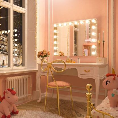 Specchio da trucco LED Keonjinn Hollywood con 15/18 luci LED