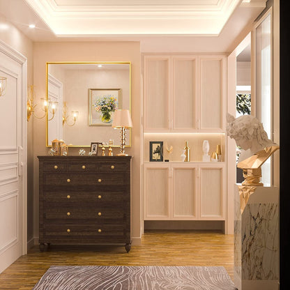 Specchio da parete per bagno moderno con cornice in metallo KEONJINN