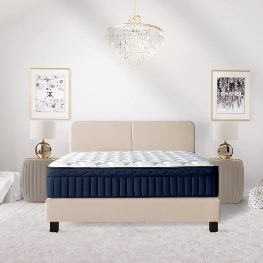 KING SIZE - Materasso ibrido premium Tranquility 12 con memory foam e supporto per i bordi, con molle insacchettate e memory foam di media grandezza