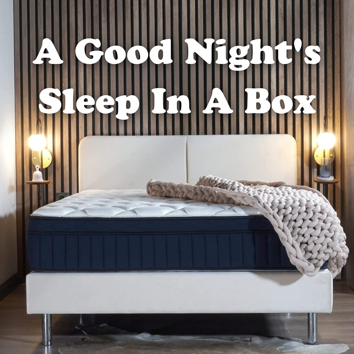 KING SIZE - Materasso ibrido premium Tranquility 12 con memory foam e supporto per i bordi, con molle insacchettate e memory foam di media grandezza