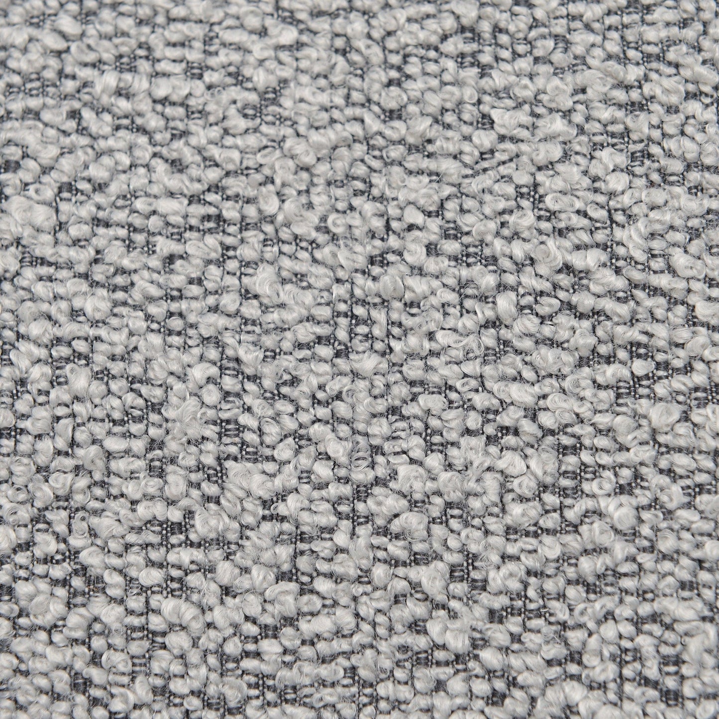 Divano a due posti imbottito in tessuto Boucle KINWELL con cuscini