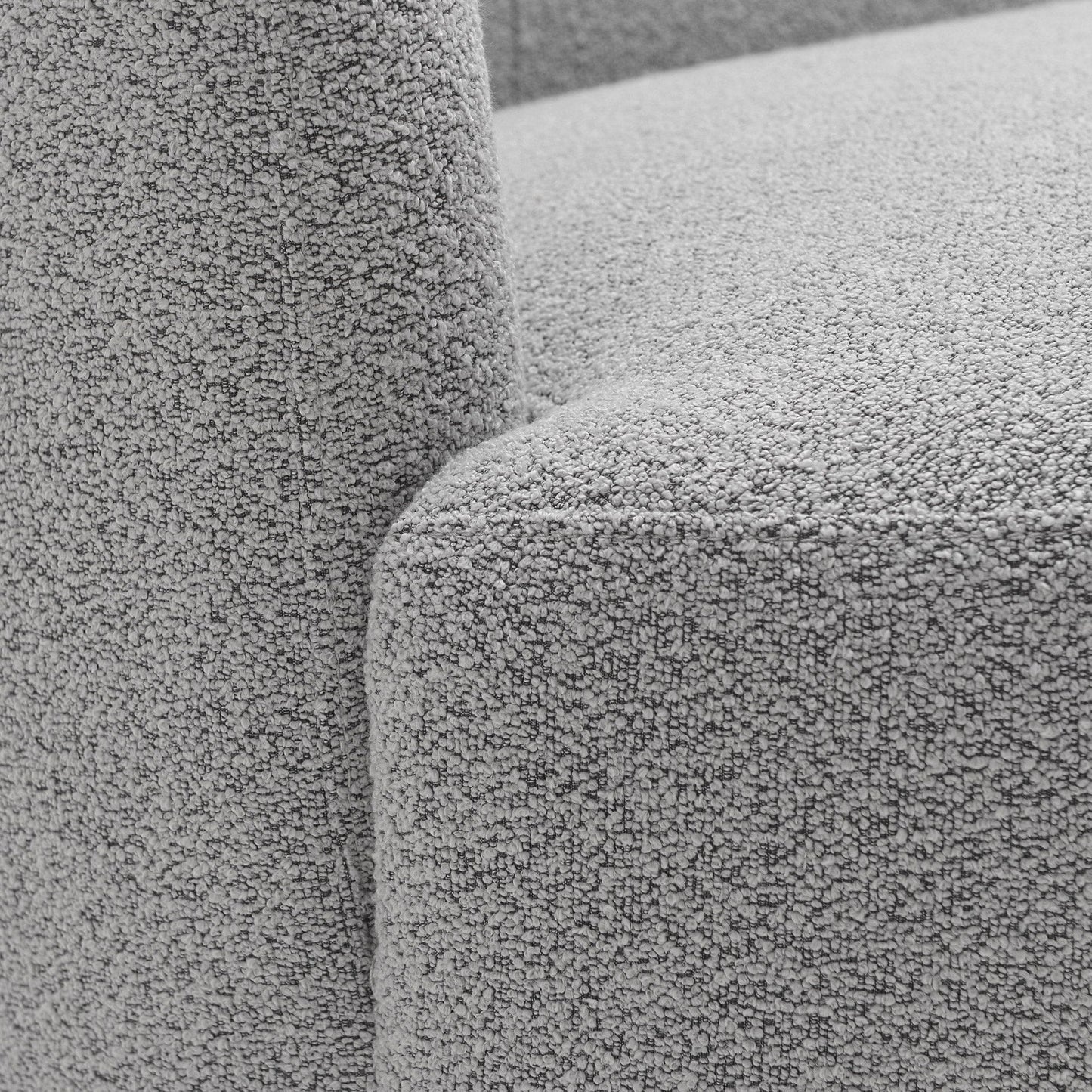 Divano a due posti imbottito in tessuto Boucle KINWELL con cuscini