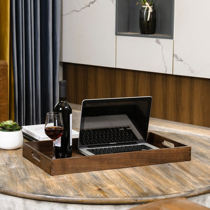 Vassoio da portata rettangolare in legno di noce nero KINWELL