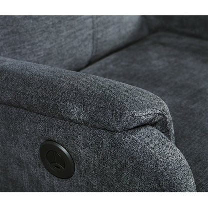 Poltrona reclinabile elettrica contemporanea Kai Modern Blue con caricabatterie