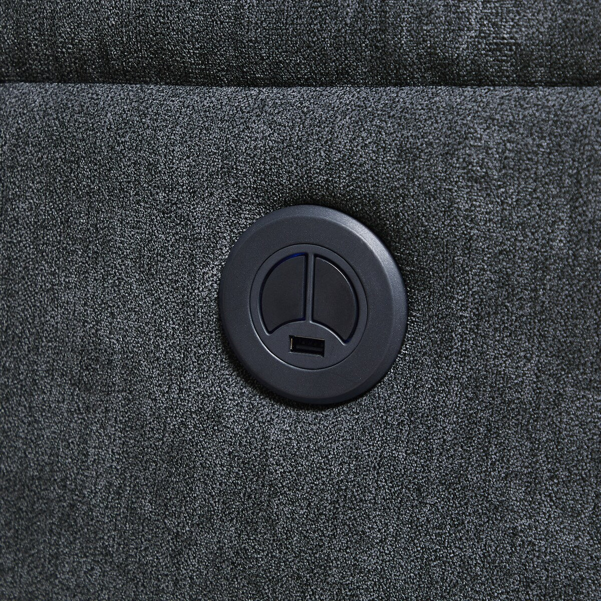 Poltrona reclinabile elettrica contemporanea Kai Modern Blue con caricabatterie