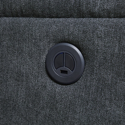 Poltrona reclinabile elettrica contemporanea Kai Modern Blue con caricabatterie