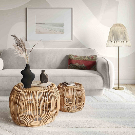 Divano in velluto testurizzato Kandor - 84,7 L x 34,3 P x 32,1 A