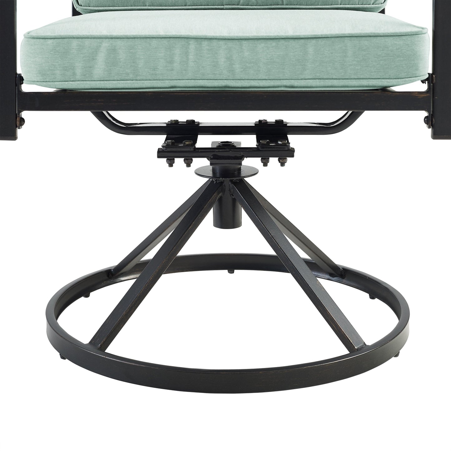 Crosley Kaplan Set da pranzo rotondo in metallo da esterno da 5 pezzi: tavolo e 4 sedie girevoli