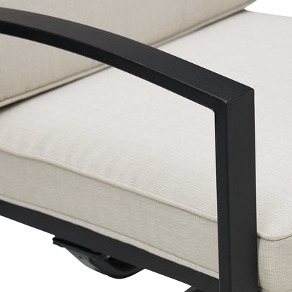 Crosley Kaplan Set da pranzo rotondo in metallo da esterno da 5 pezzi: tavolo e 4 sedie girevoli