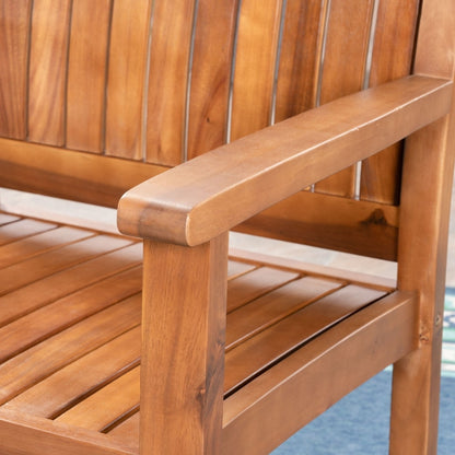 Set da pranzo Karen Outdoor da 7 pezzi in acacia di Christopher Knight Home