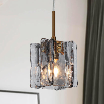 Lampadari moderni Kasy a 1 luce, lampade a isola in vetro per sala da pranzo