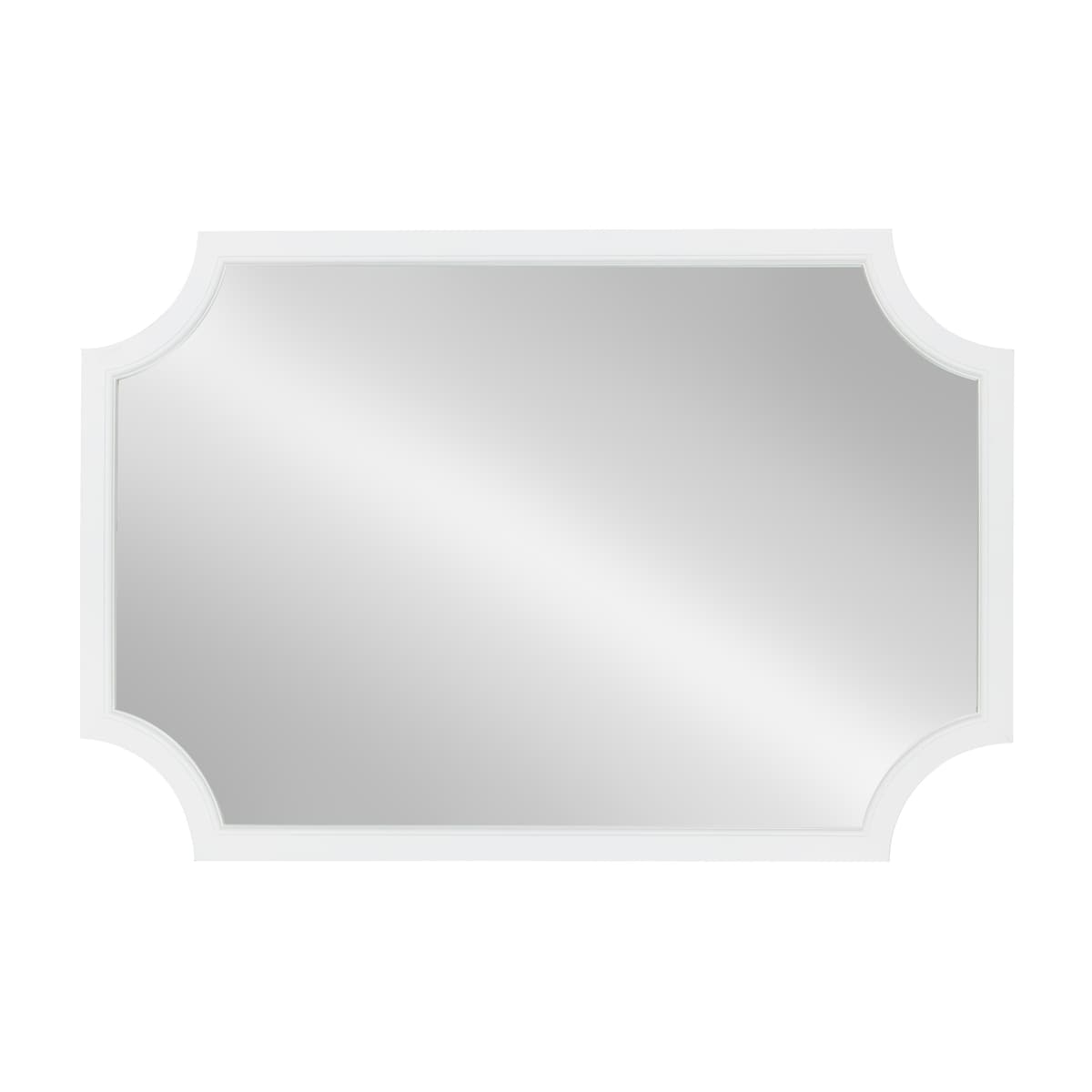 Specchio con cornice in legno smerlato di Kate e Laurel Hogan