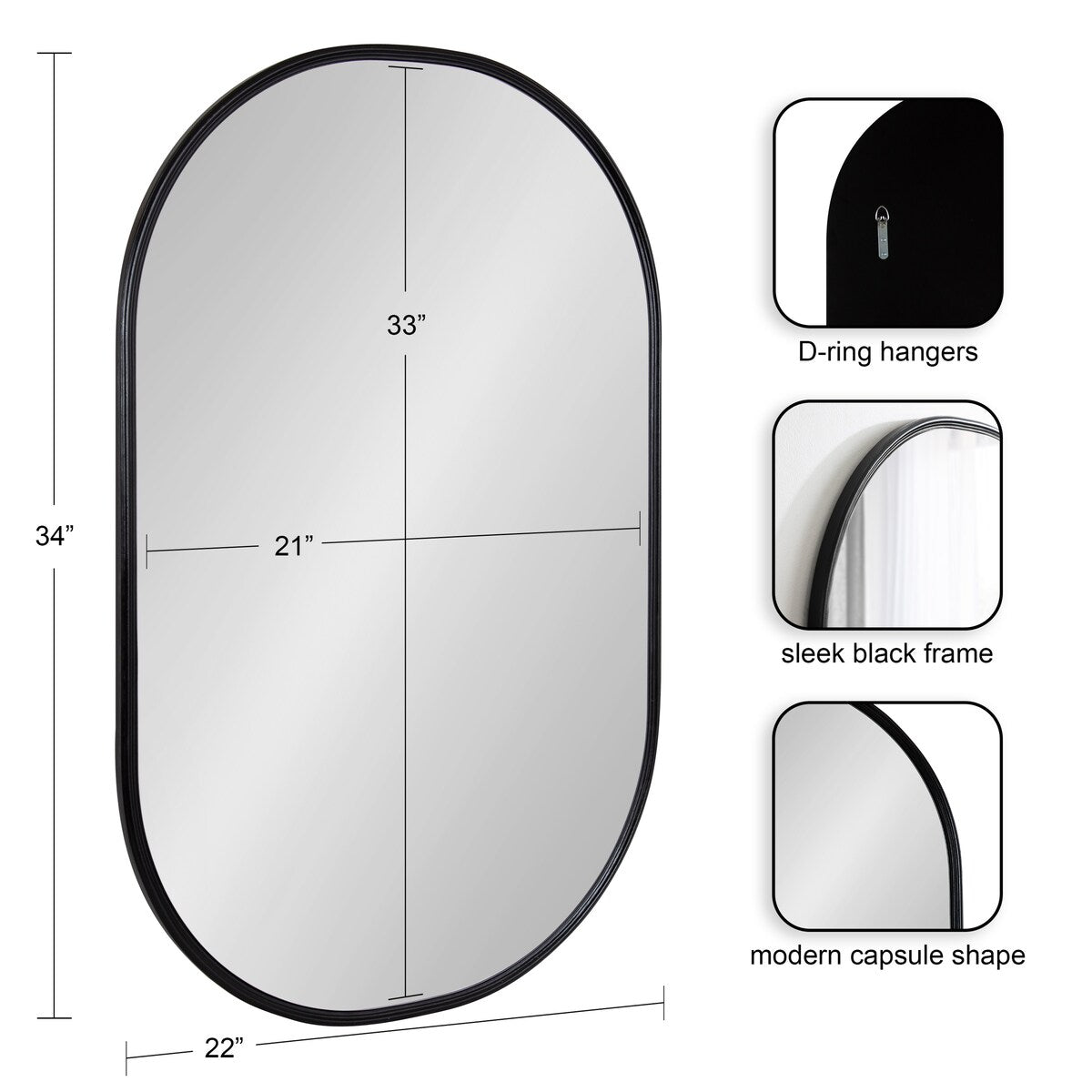 Specchio da parete con cornice Kate e Laurel Caskill Capsule