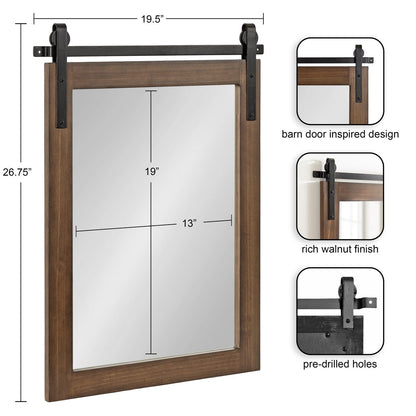 Specchio da parete rettangolare rustico di Kate e Laurel Cates