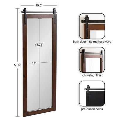 Specchio da parete rettangolare rustico di Kate e Laurel Cates