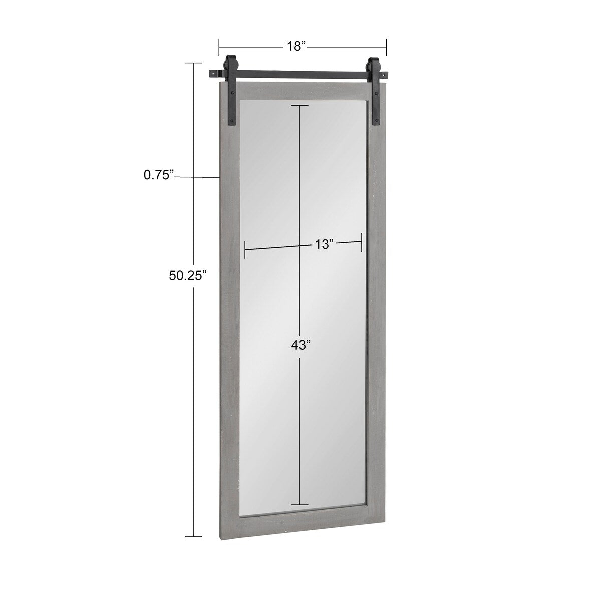 Specchio da parete rettangolare rustico di Kate e Laurel Cates
