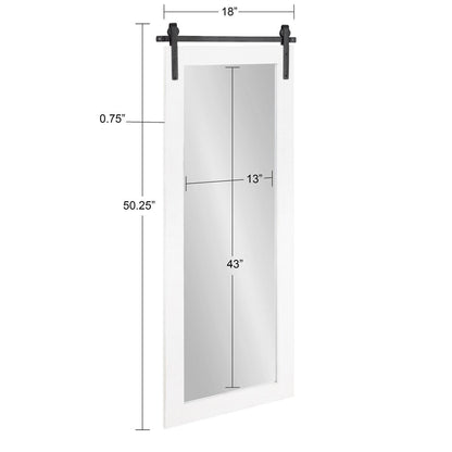 Specchio da parete rettangolare rustico di Kate e Laurel Cates