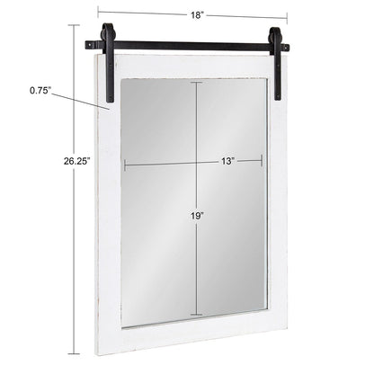 Specchio da parete rettangolare rustico di Kate e Laurel Cates