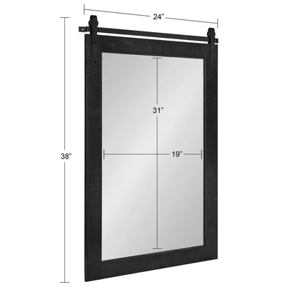 Specchio da parete rettangolare rustico di Kate e Laurel Cates