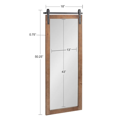 Specchio da parete rettangolare rustico di Kate e Laurel Cates